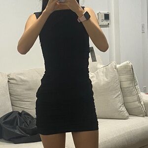 Abercrombie Black Ruched Mini Dress